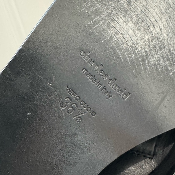 Charles David Whistler Black Leather Studded Moto Boots - Size 6 - EUC - Picture 9 of 10